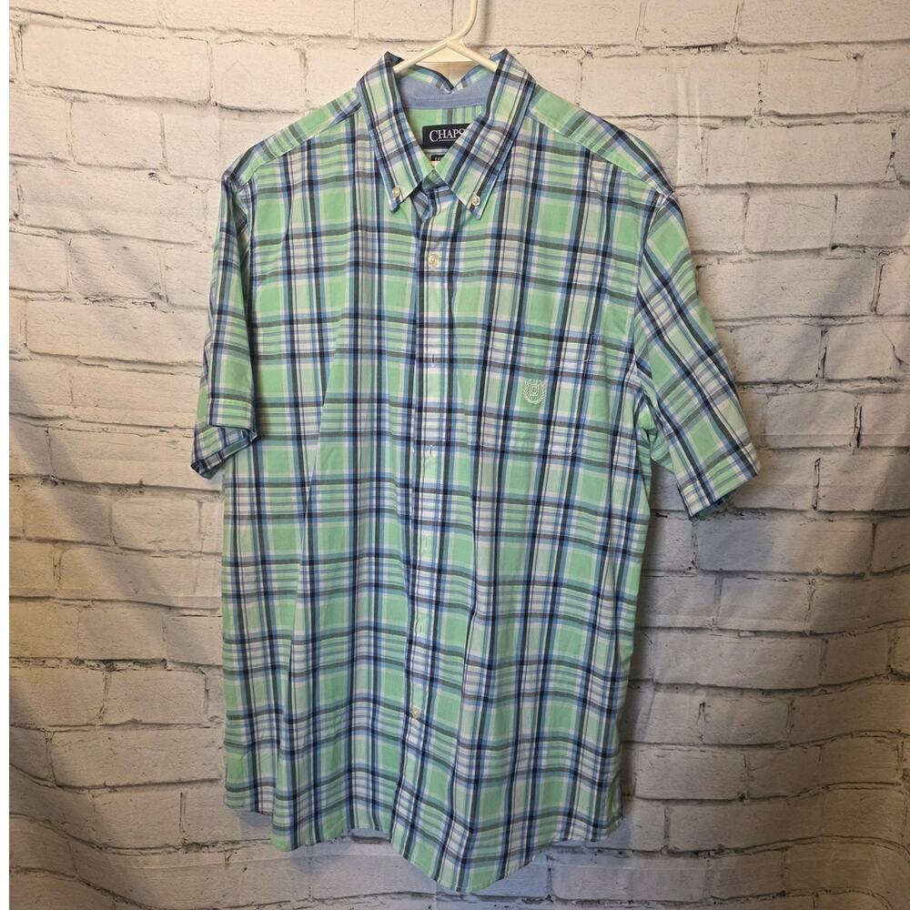 Chaps Men's Plaid Short Sleeve Shirt